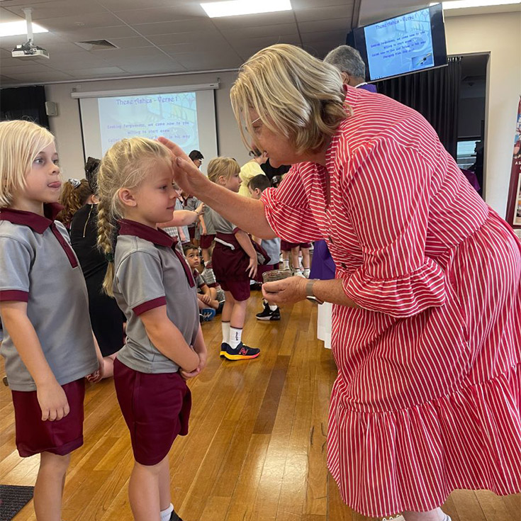 Ash Wednesday at Chisholm Catholic Primary Bligh Park