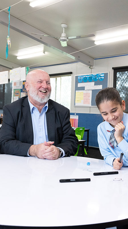 Michael Mifsud and student