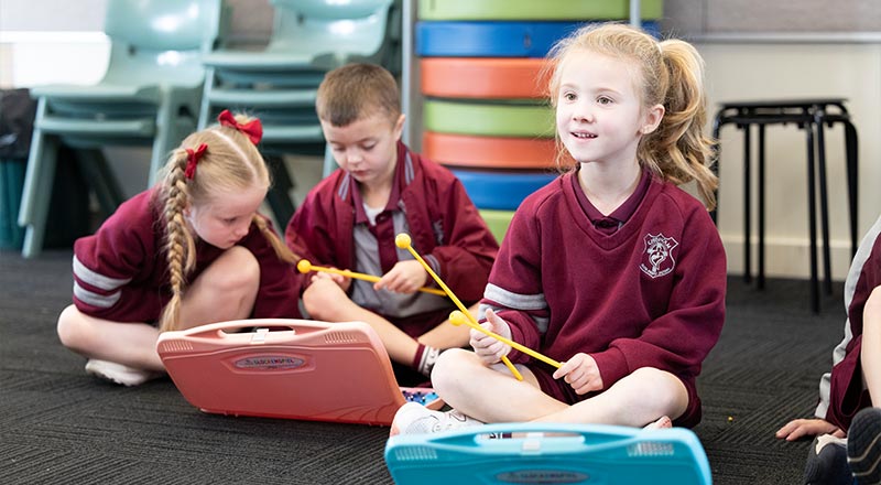 Chisholm Primary Bligh Park students in music class